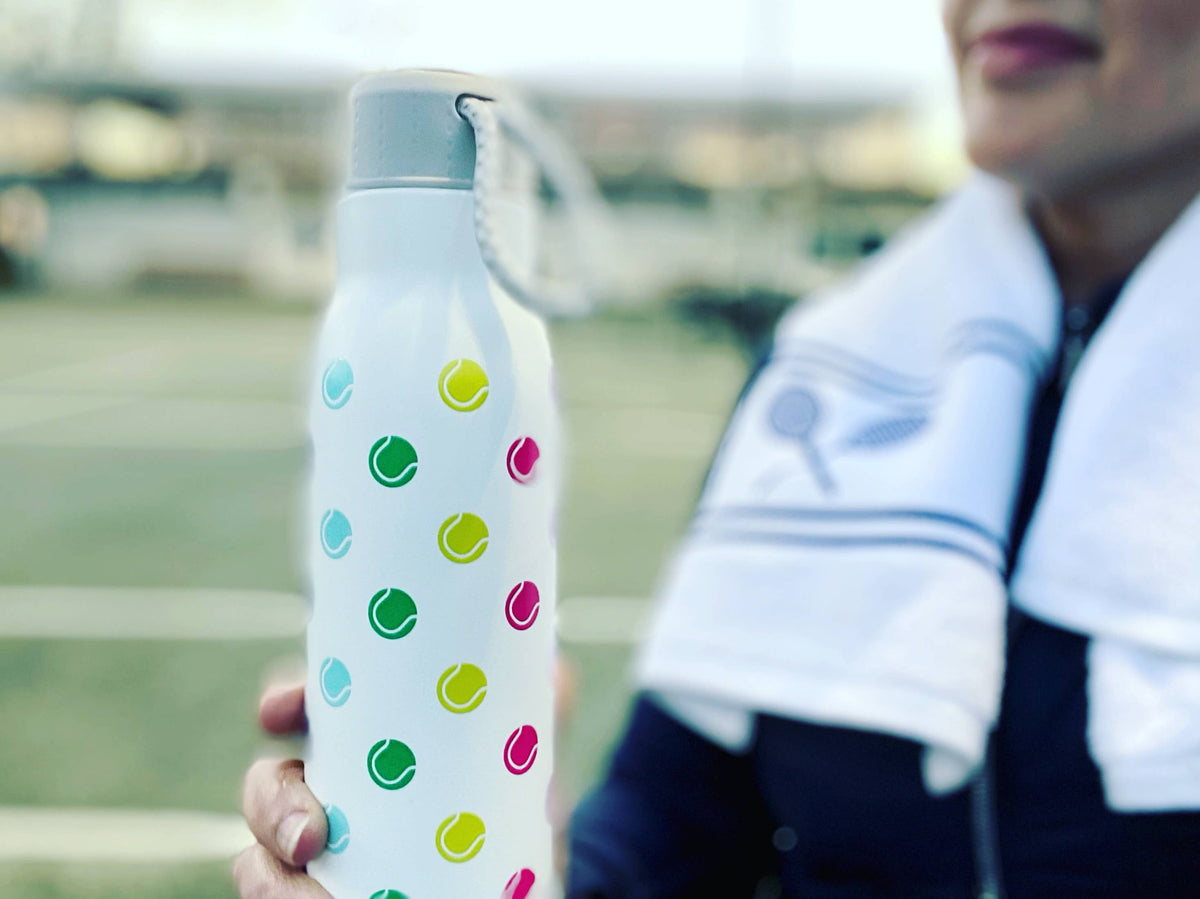 Courtgirl Match Day Insulated Tennis Water Bottle – 26oz