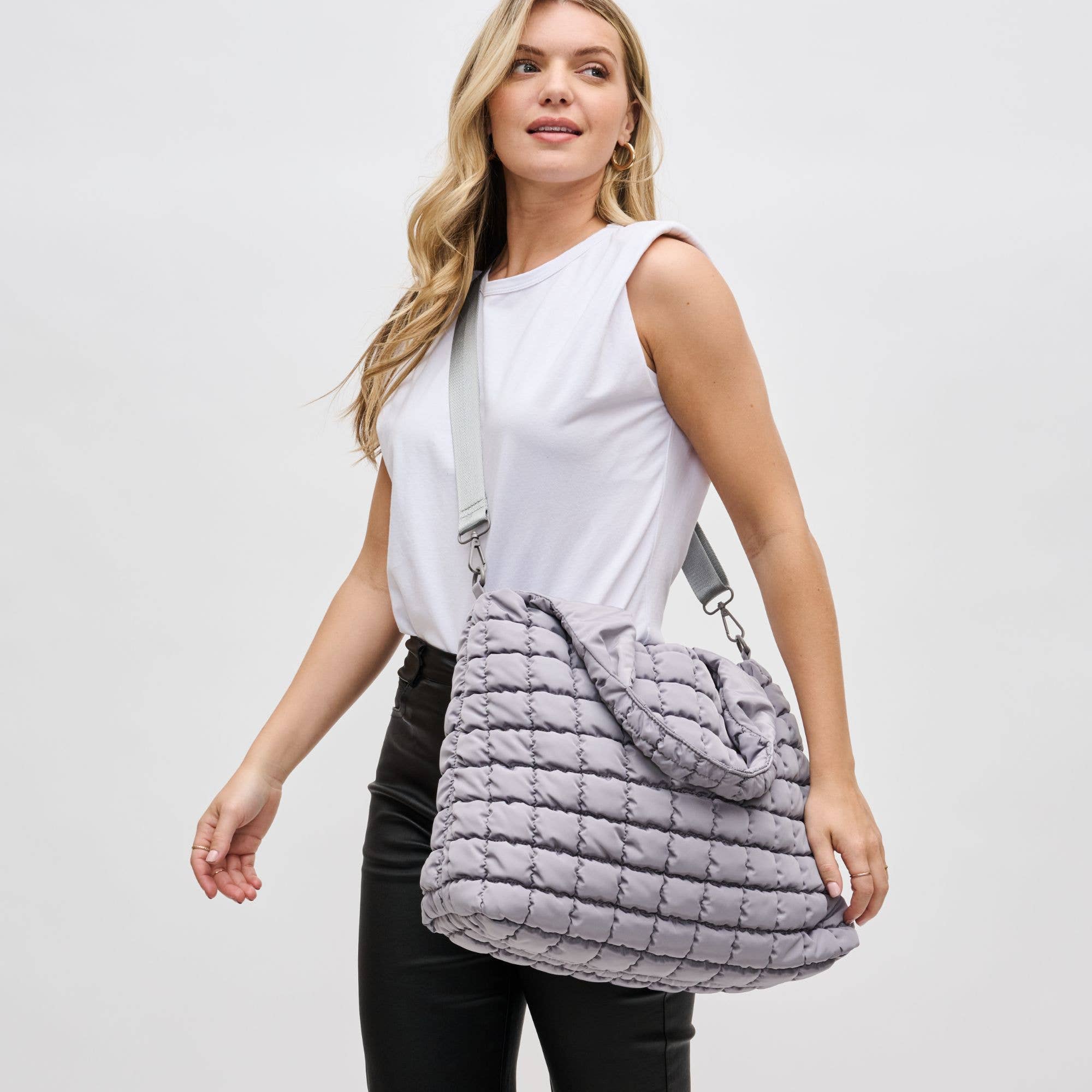 Sol and Selene - Elevate - Quilted Puffer Nylon Hobo