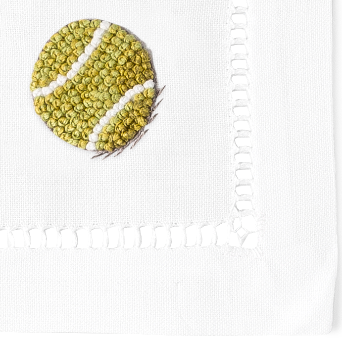 Henry Handwork - Tennis Cocktail Napkins | Mixed Set of 4