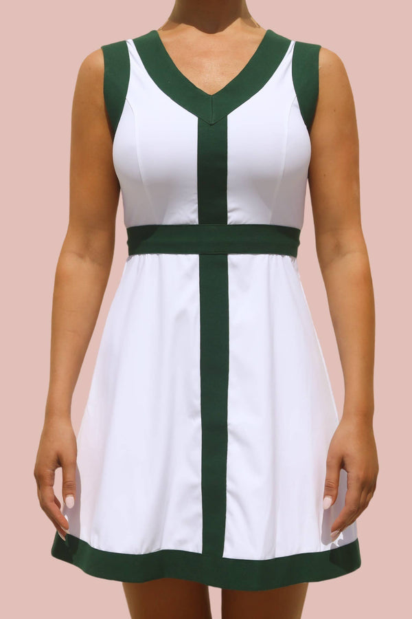 Paddle & Palm Everything Dress in Green — women's tennis dress at The Court Society boutique