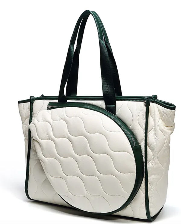 Runway Athletics Quilted Tennis Tote Bag