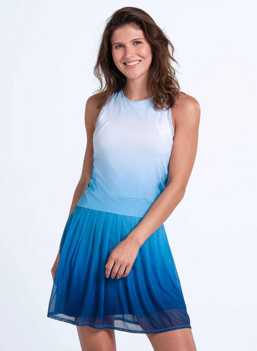 Lucky In Love - Women's Next Level Ombre Dress - Ice