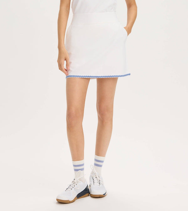 RNWK Ric Rac Retro Skort in Hunter & White — women's tennis skort at The Court Society boutique