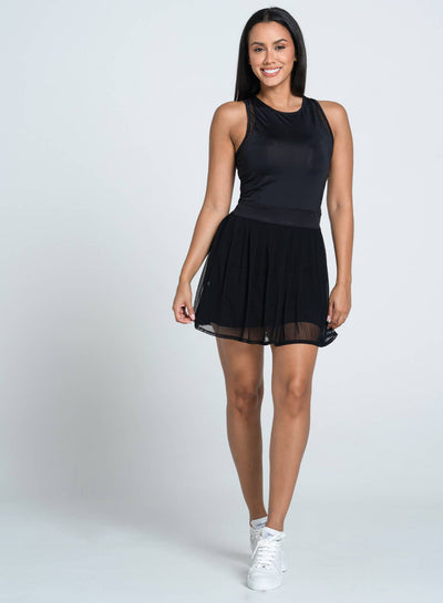 Lucky In Love Next Level Tennis Dress in Black — additional view