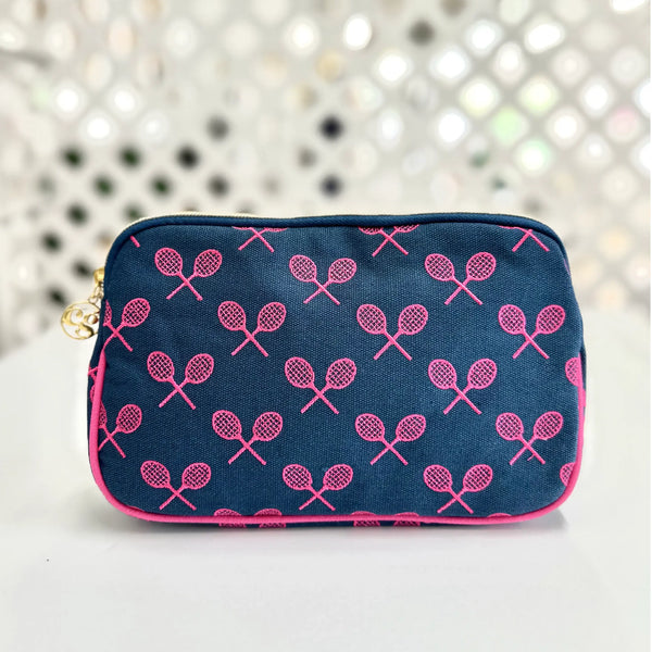 Courtgirl Game On Tennis Travel Pouch – Navy Canvas