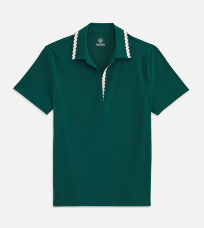 RNWK Ric Rac Performance Tennis Polo — fabric detail