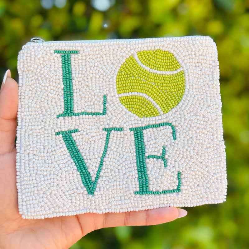 Twine and Love - Love Tennis Beaded Coin Purse