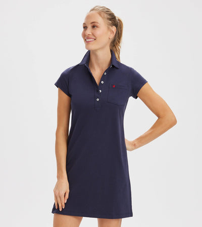 RNWK Club Tennis Polo in Navy — detail view