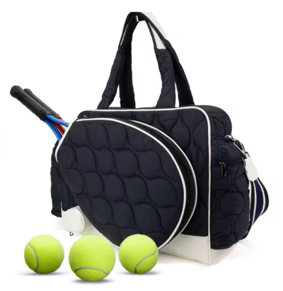 Runway Athletics Quilted Elegance Tennis Duffel — women's tennis duffel bag at The Court Society boutique