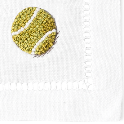 Henry Handwork - Tennis Cocktail Napkins | Mixed Set of 4