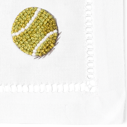 Henry Handwork - Tennis Cocktail Napkins | Mixed Set of 4