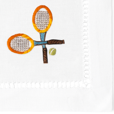 Henry Handwork - Tennis Cocktail Napkins | Mixed Set of 4