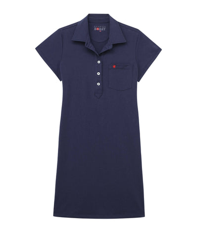 RNWK Club Tennis Polo in Navy — lifestyle view