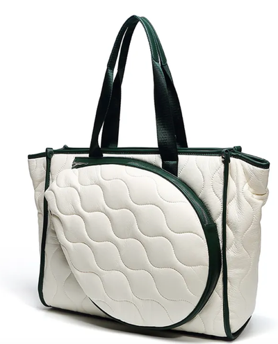 Runway Athletics Lightweight Quilted Tennis Tote — women's tennis tote bag at The Court Society boutique