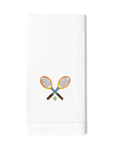 Henry Handwork Tennis Racquets Hand Towel — women's tennis hand towel at The Court Society boutique
