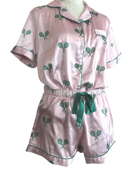Runway Athletics Satin Tennis Pajama Set — additional view