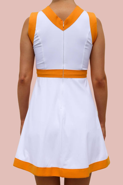 Paddle & Palm Everything Dress in Orange — detail view