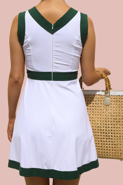 Paddle & Palm Everything Dress in Green — detail view