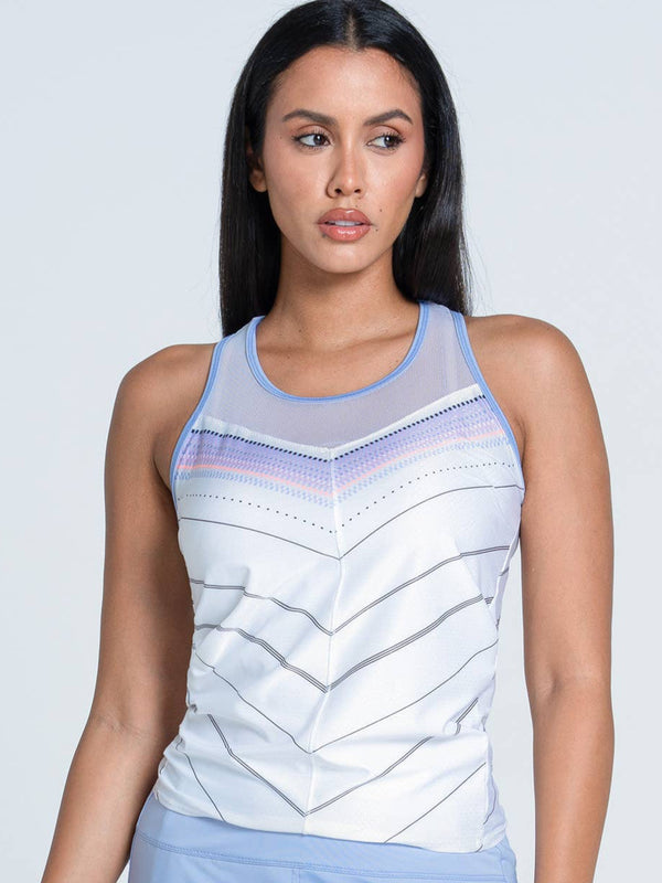 Lucky In Love Chevron Tie-Back Tank — Lavender