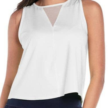 Lucky In Love Pleats Please Tennis Tank – White
