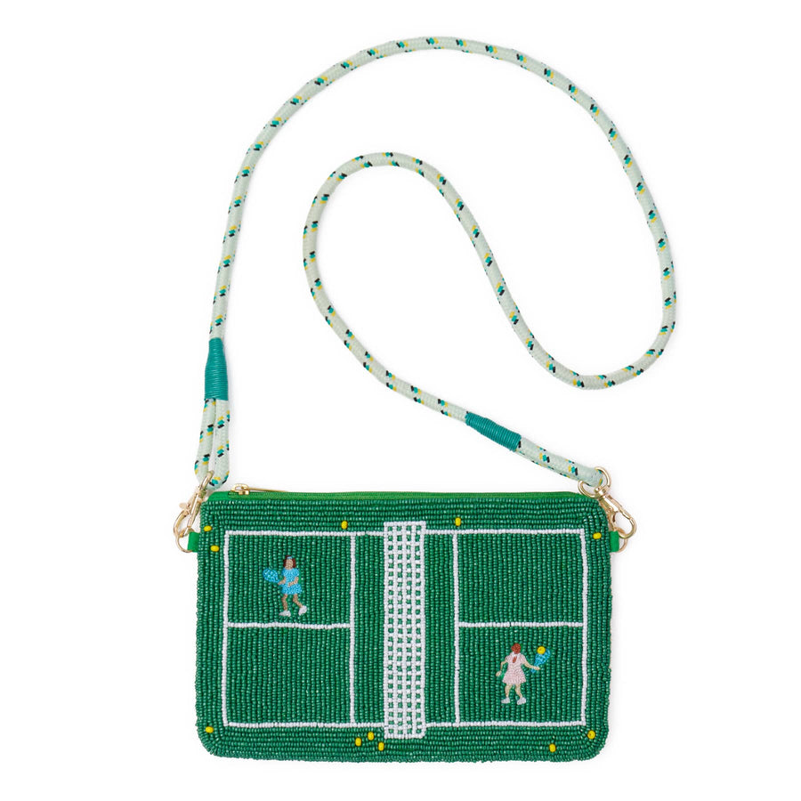 INK + ALLOY — Leila Tennis clutch on its strap